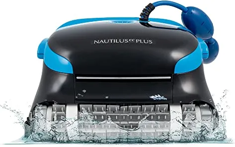 Dolphin Nautilus CC Plus Robotic Pool Vacuum Cleaner — Wall Climbing Capability — Top Load Filters for Easy Maintenance — Ideal for Above/In-Ground Pools up to 50 FT in Length